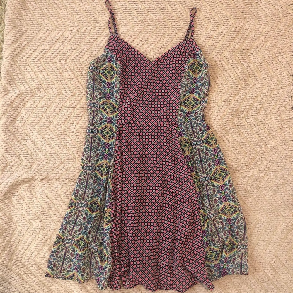 Multicolored print dress